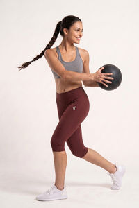 Zelocity Quick Dry Training 3/4th Leggings - Friar Brown — thumbnail 1